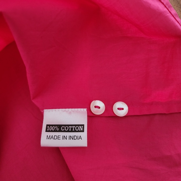 Olivia James The Label Women's Annie Puff Sleeve Blouse Hot Pink size XSmall‎ - Picture 8 of 10